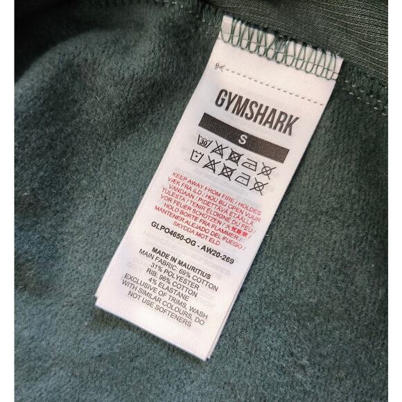 GYMSHARK Women's Cropped Hoodie Sweater Small Green Pull Over - Picture 5 of 7